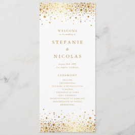 Imitate Gold Foil Confetti Dots Hochzeit Programm