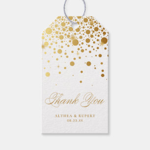 Imitate Gold Foil Confetti Dots Hochzeit Vielen Da Geschenkanhänger