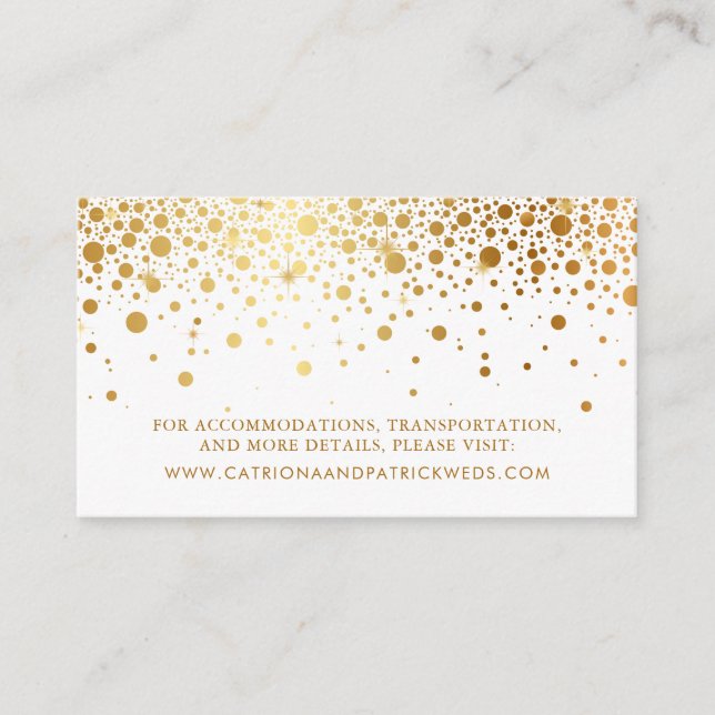 Imitate Gold Foil Confetti Dots Hochzeitswebkarte Begleitkarte (Vorderseite)