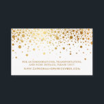 Imitate Gold Foil Confetti Dots Hochzeitswebkarte Begleitkarte<br><div class="desc">Moderne,  elegante,  einzigartige Hochzeitswebkarte mit Imitaten Goldfolie Konfetti Punkte. Dies ist perfekt als Eintrittskarte für Hochzeiten.</div>