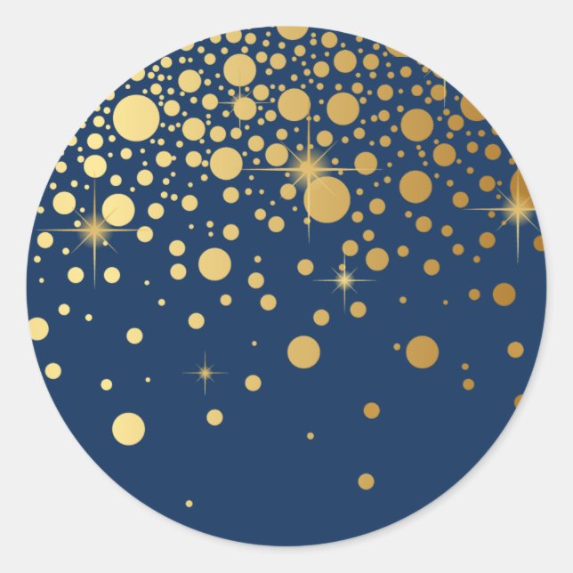 Imitate Gold Foil Confetti Dots Sticker (Vorderseite)