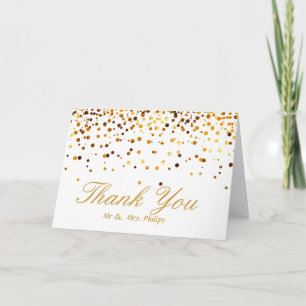 Imitate Gold Foil Confetti Elegante Glitzern Viele Dankeskarte