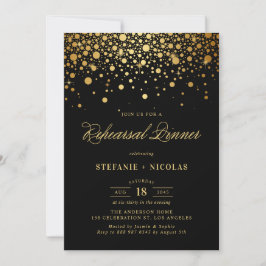 Imitate Gold Foil Confetti | Schwarze Probe Abende Einladung