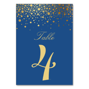 Imitate Gold Foil Confetti Tischnummer Bard