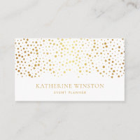 Imitate Gold Foil Dots and Stars Chic Business Car