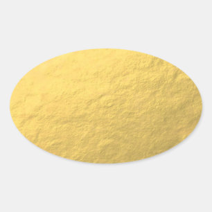 Imitate Gold Foil Effekt gedruckt Ovaler Aufkleber