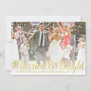 Imitate Gold Foil   Fotokarte für Neugeborene Feiertagskarte
