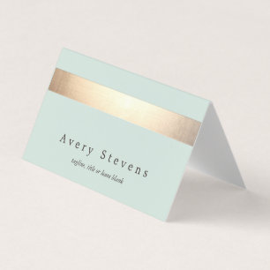Imitate Gold Foil gestreift Elegant Visitenkarten
