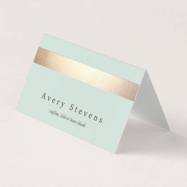 Imitate Gold Foil gestreift Elegant Visitenkarten (Vorderseite)