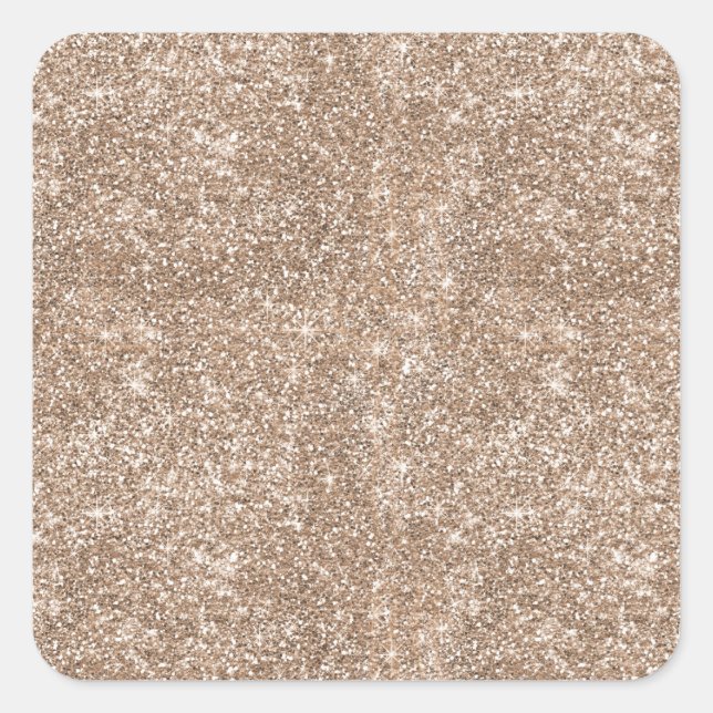 Imitate Gold Foil Glitzer Hintergrund Sparkle-Vorl Quadratischer Aufkleber (Vorderseite)