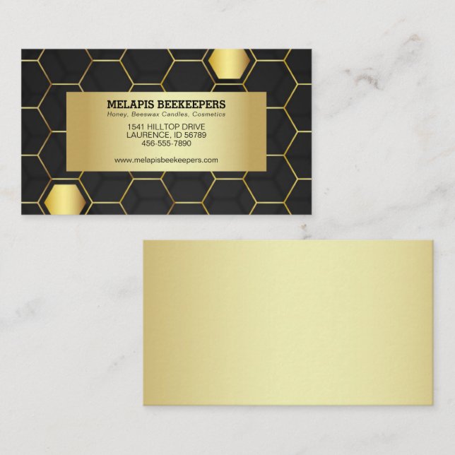 Imitate Gold Foil Honeycomb Visitenkarte (Vorne/Hinten)