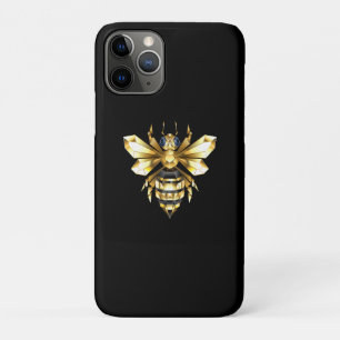 Imitate Gold Foil Logo Bee Polygonal auf Schwarz Case-Mate iPhone Hülle