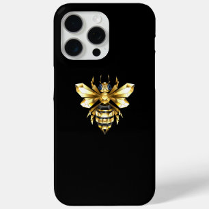 Imitate Gold Foil Logo Bee Polygonal auf Schwarz Case-Mate iPhone Hülle