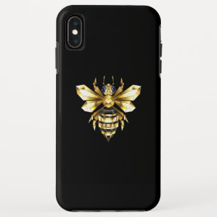 Imitate Gold Foil Logo Bee Polygonal auf Schwarz Case-Mate iPhone Hülle