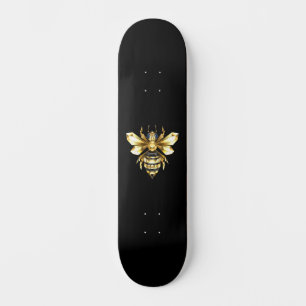 Imitate Gold Foil Logo Bee Polygonal auf Schwarz Skateboard