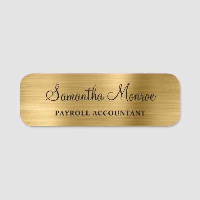 Imitate Gold Foil Namensschild (Vorderseite)