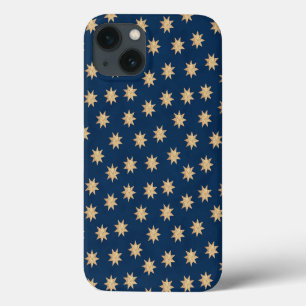 Imitate Gold Foil & Navy Blue Stars Muster Case-Mate iPhone Hülle