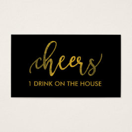 Imitate Gold Foil New Year - Cheques Drink Ticket/