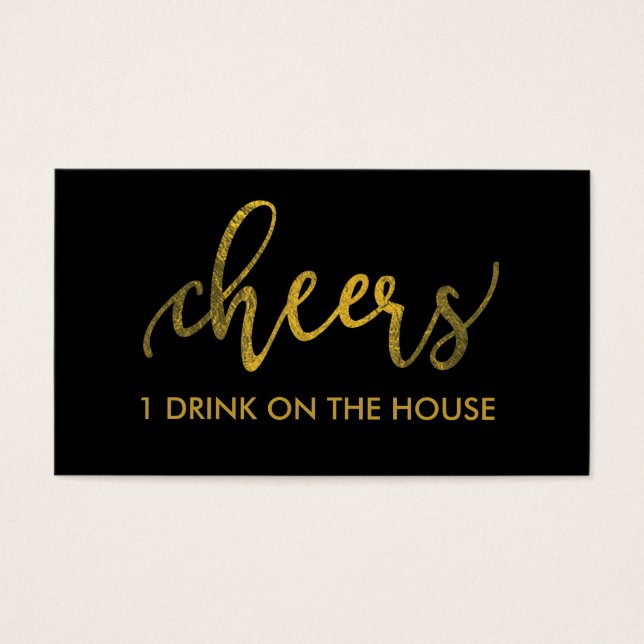 Imitate Gold Foil New Year - Cheques Drink Ticket/ (Vorderseite)