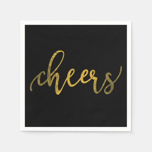 Imitate Gold Foil New Year Party - Chef Serviette (Vorderseite)