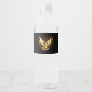 Imitate Gold Foil Peace Dove auf Black