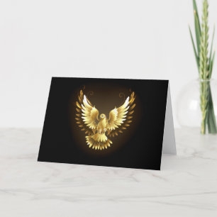Imitate Gold Foil Peace Dove auf Black