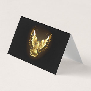 Imitate Gold Foil Peace Dove auf Black