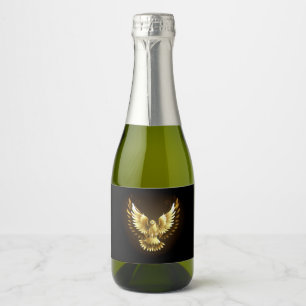 Imitate Gold Foil Peace Dove auf Black