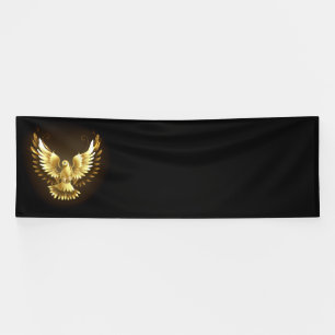Imitate Gold Foil Peace Dove auf Black Banner