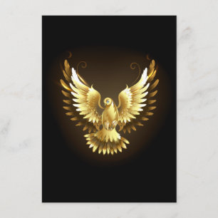 Imitate Gold Foil Peace Dove auf Black Begleitkarte