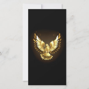 Imitate Gold Foil Peace Dove auf Black Dankeskarte