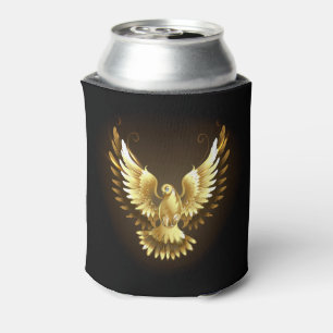 Imitate Gold Foil Peace Dove auf Black Dosenkühler