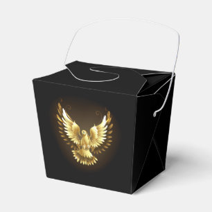 Imitate Gold Foil Peace Dove auf Black Geschenkschachtel