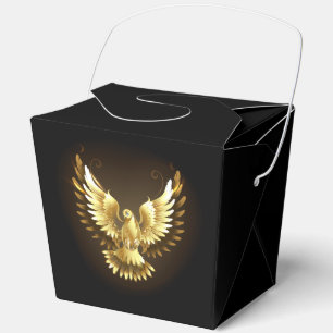 Imitate Gold Foil Peace Dove auf Black Geschenkschachtel