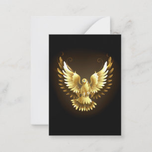Imitate Gold Foil Peace Dove auf Black Hinweiskarte