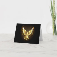 Imitate Gold Foil Peace Dove auf Black