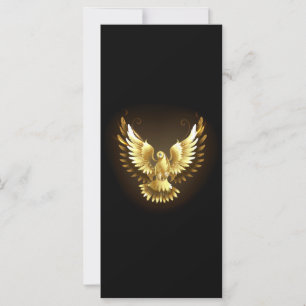 Imitate Gold Foil Peace Dove auf Black Karte