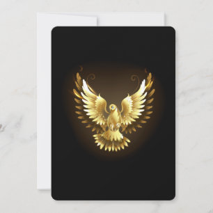 Imitate Gold Foil Peace Dove auf Black Mitteilungskarte