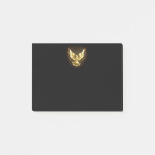 Imitate Gold Foil Peace Dove auf Black Post-it Klebezettel