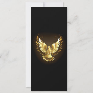 Imitate Gold Foil Peace Dove auf Black Save The Date