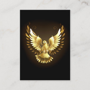 Imitate Gold Foil Peace Dove auf Black Telefonnummerkarte