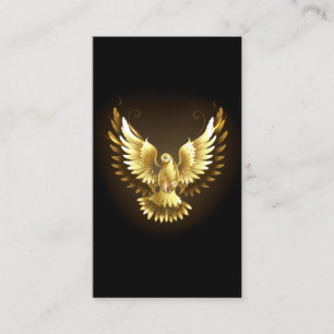 Imitate Gold Foil Peace Dove auf Black Telefonnummerkarte
