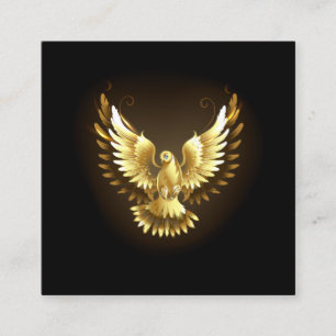 Imitate Gold Foil Peace Dove auf Black Telefonnummerkarte