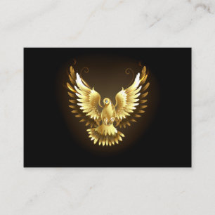 Imitate Gold Foil Peace Dove auf Black Visitenkarte