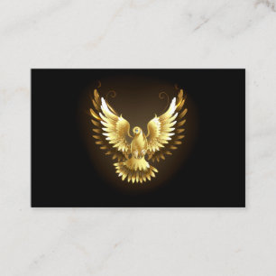 Imitate Gold Foil Peace Dove auf Black Visitenkarte
