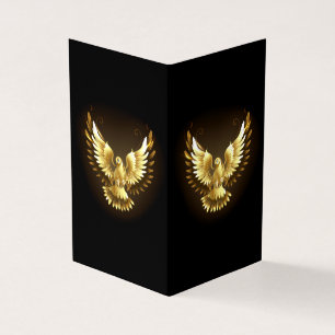 Imitate Gold Foil Peace Dove auf Black Visitenkarten