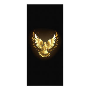 Imitate Gold Foil Peace Dove auf Black Werbekarte
