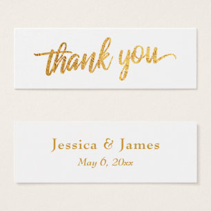 Imitate Gold Foil Script Vielen Dank Gastgeschenk