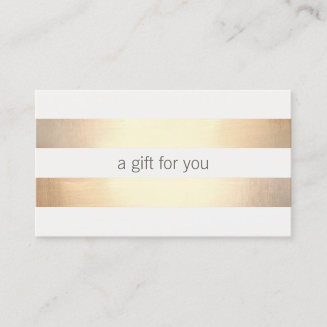Imitate Gold Foil Strip Geschenkkarte Rabattkarte (Vorderseite)