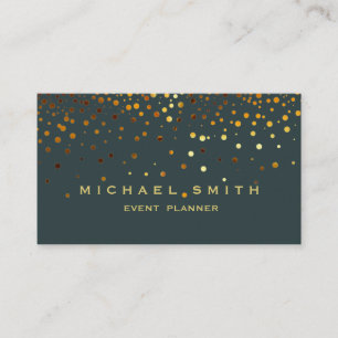 Imitate Gold Foil Subtle Glitzer Blue Business Car Visitenkarte
